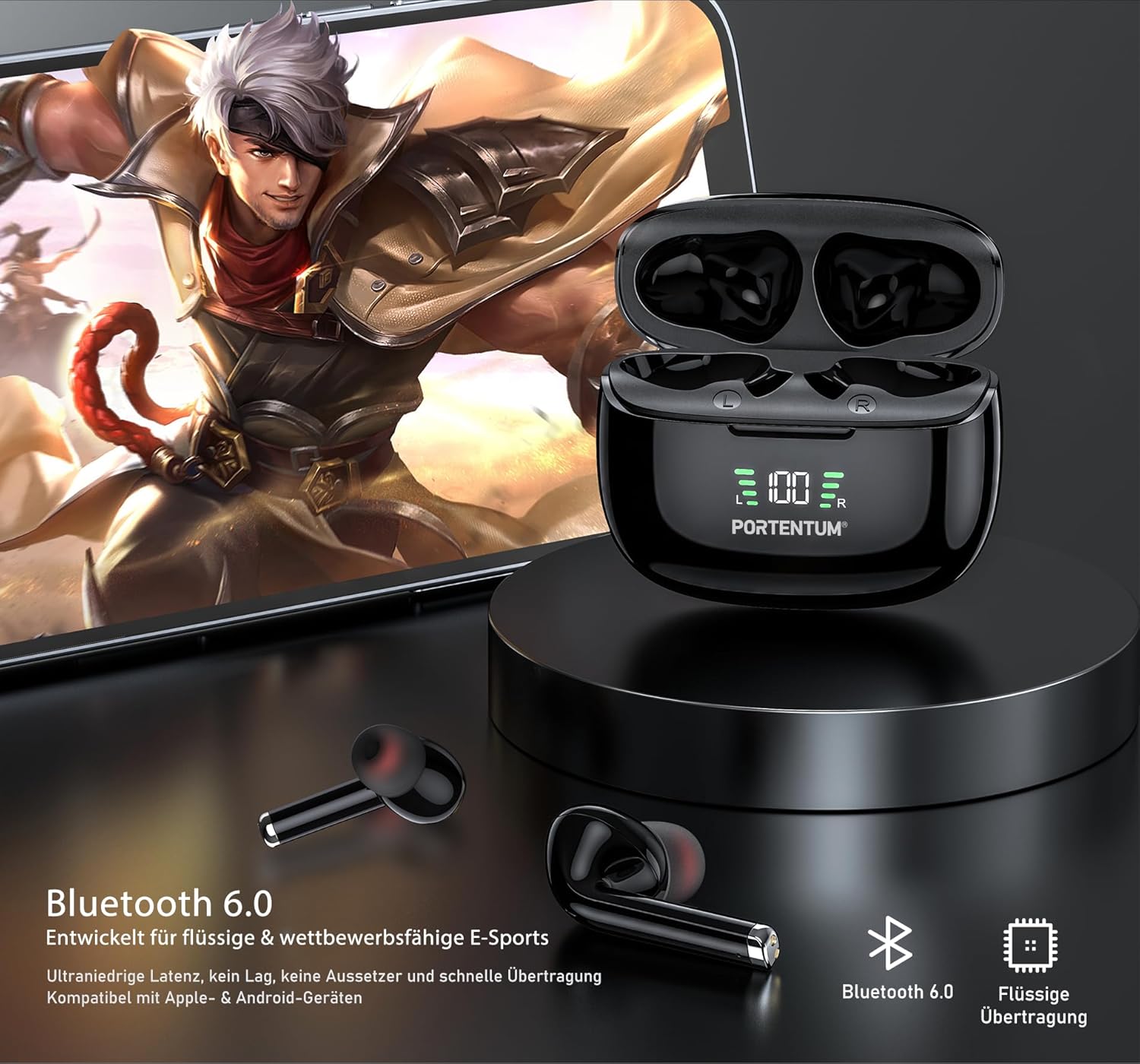 SoundBass Wireless ANC aktív zajszűrős vezeték nélküli fülhallgató